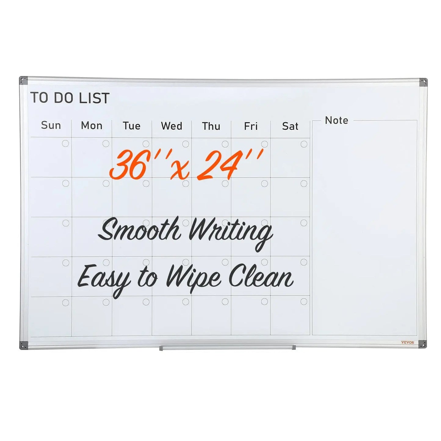 36x24in Magnetic Whiteboard Calendar – Dry Erase Planner for Home & Office