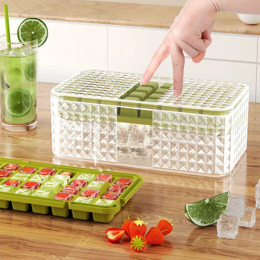 Square Silicone Ice Cube Tray – Flexible Mold for Drinks & Cocktails