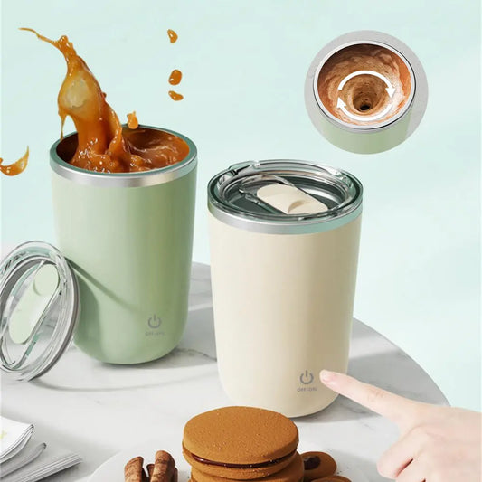 350ml Self-Stirring Coffee Mug – Automatic Mixing Travel Cup