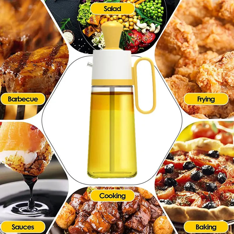 2-in-1 Oil Dispenser with Silicone Brush – Kitchen Cooking Tool