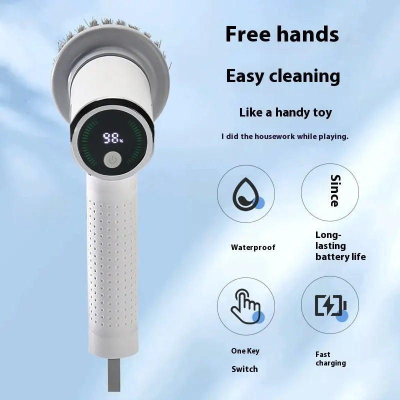 Multifunctional Smart Electric Cleaning Brush – Display & Household Use