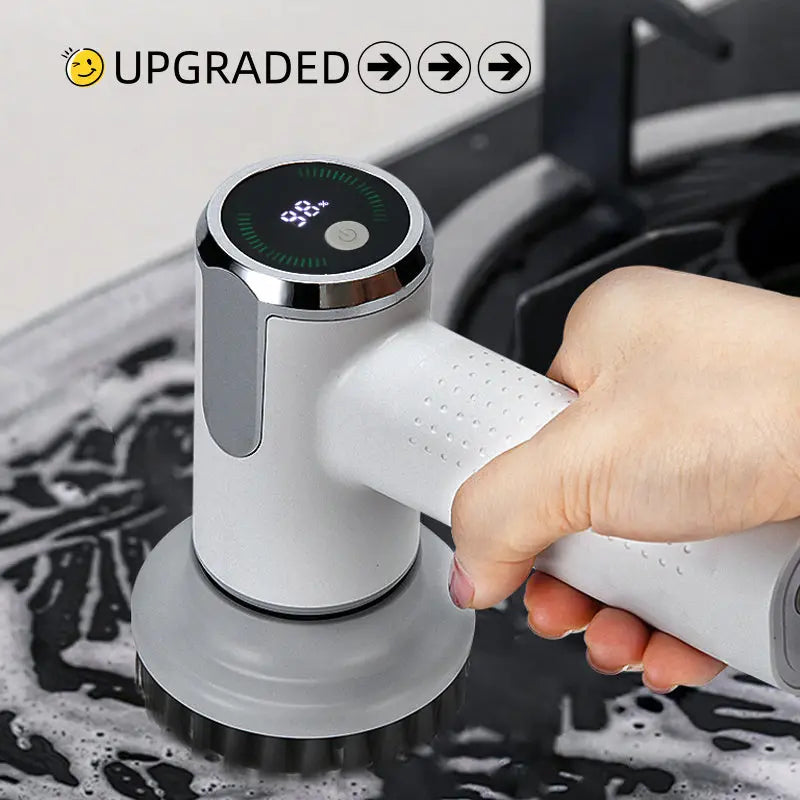 Multifunctional Smart Electric Cleaning Brush – Display & Household Use