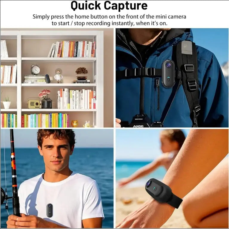 128GB Mini Body POV Camera – FHD 1080P Wearable Video Recorder