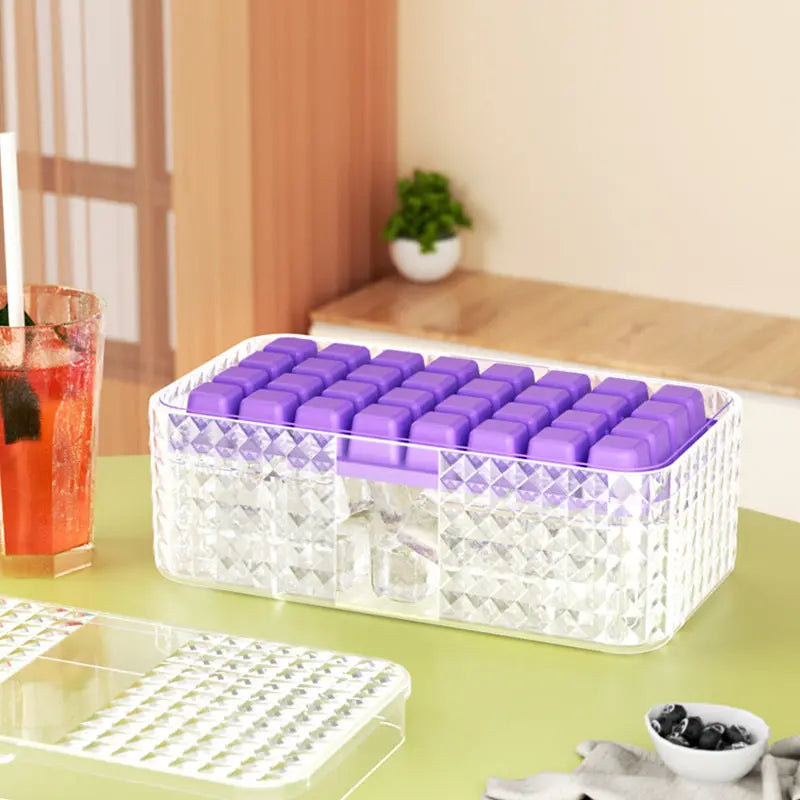 Square Silicone Ice Cube Tray – Flexible Mold for Drinks & Cocktails