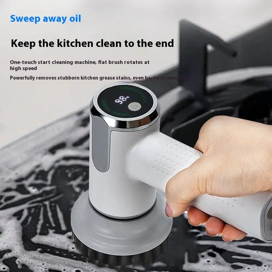 Multifunctional Smart Electric Cleaning Brush – Display & Household Use