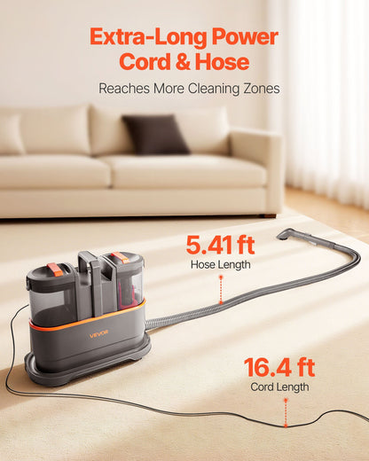 Portable Carpet Cleaner Machine Dual-Water Tank