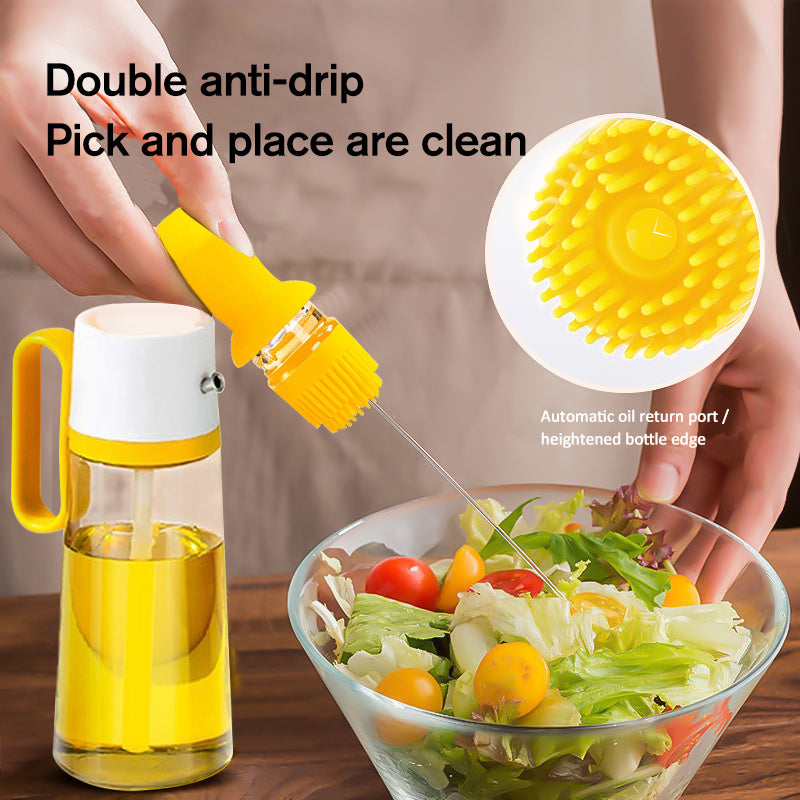 2 In 1 Oil Dispenser With Silicon Brush