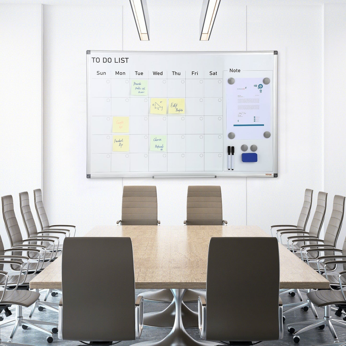 Calendar Whiteboard, 36 X 24 Inches Magnetic